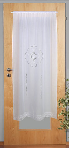 Fenster-Tür-Behang Leinenstruktur für Fenster oder Tür Scheibengardine
