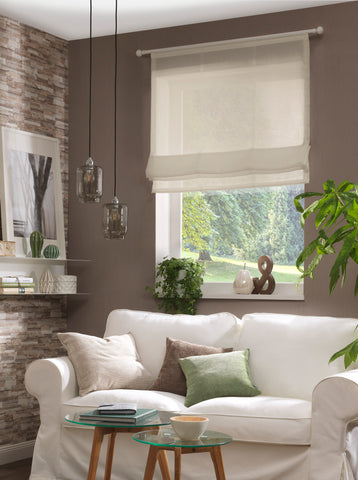 Raffrollo Allure taupe BxH 60/80/100/120/140x140cm Raffrollo Allure taupe BxH 60/80/100/120/140x140cm