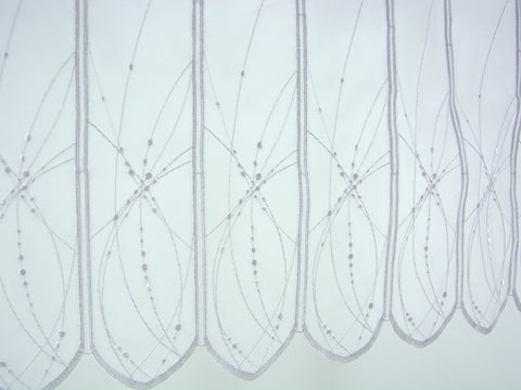 Cliprollo Grafik weiß Höhe 145cm nach Maß Scheibengardine Cliprollo Grafik weiß Höhe 145cm nach Maß Scheibengardine