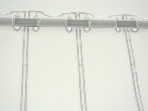 Cliprollo Grafik weiß Höhe 145cm nach Maß Scheibengardine Cliprollo Grafik weiß Höhe 145cm nach Maß Scheibengardine