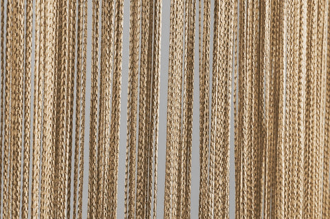 Fadenvorhang mit Tunneldurchzug beige Breite 90/140cm Höhe 250cm