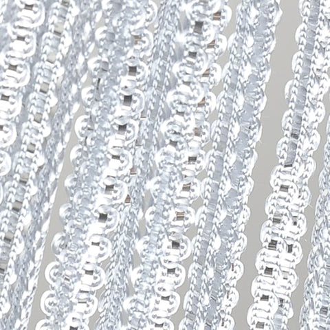 Fadenvorhang weiß mit Lurex versch. Breiten Fadenvorhang weiß mit Lurex versch. Breiten