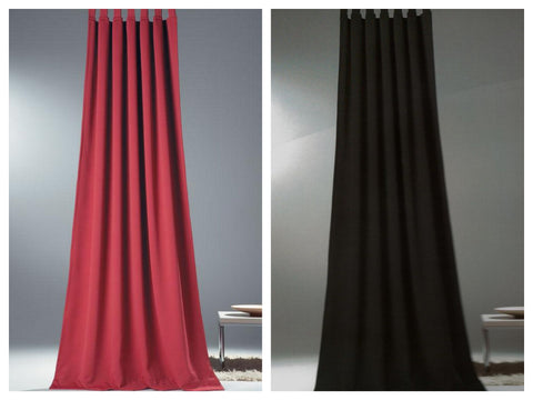 Verdunklungsvorhang Sopran Schlaufe rot oder schwarz BxH 135x245cm Verdunklungsvorhang Sopran Schlaufe rot oder schwarz BxH 135x245cm