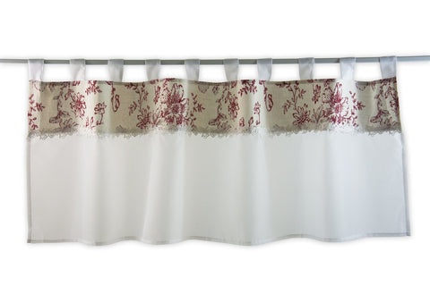 Design Schlaufen Scheibengardine Batist m. Spitze 2474-80 Design Schlaufen Scheibengardine Batist m. Spitze 2474-80