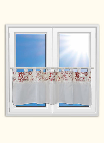 Design Schlaufen Scheibengardine Batist m. Spitze 2474-80 Design Schlaufen Scheibengardine Batist m. Spitze 2474-80