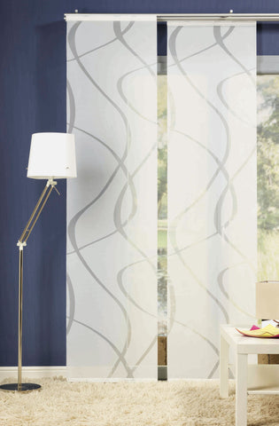 Schiebevorhang Wave BxH 60x245cm in wollweiß Schiebevorhang Wave BxH 60x245cm in wollweiß