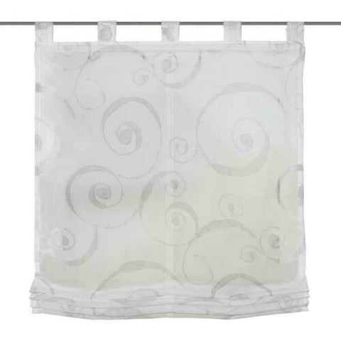 Raffrollo mit Schlaufen wollweiß BxH 80/100/120x140cm Raffrollo mit Schlaufen wollweiß BxH 80/100/120x140cm