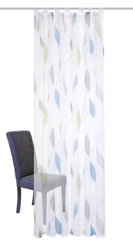 Schlaufenschal Paolo Voile blau grün BxH 140x225/245cm