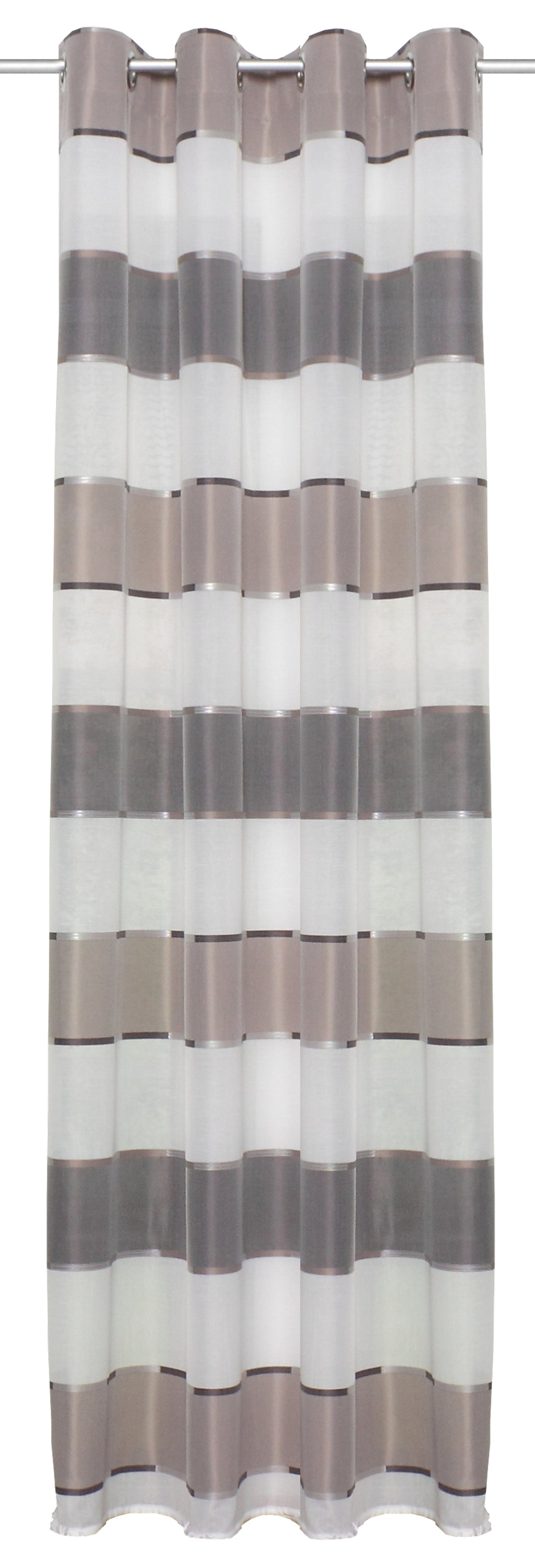 Ösenschal Querstreifen stein BxH 140x245cm