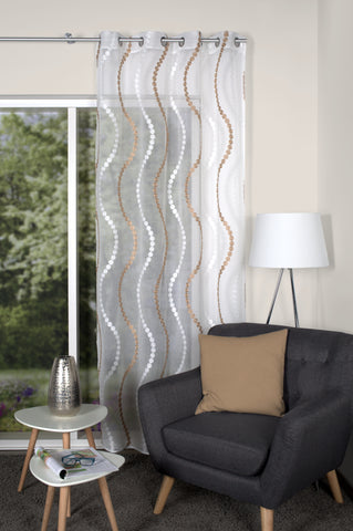 Ösenschal "Alavaro" beige BxH 140x245cm