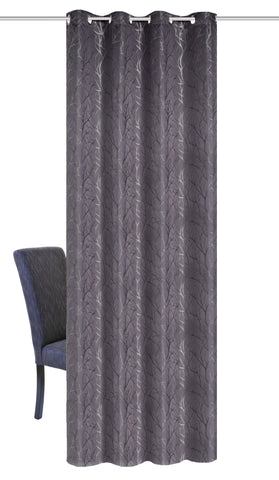 Ösenschal mit Musterung anthrazit BxH 140x245cm