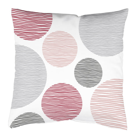 Kissenhülle Borden ohne Füllung rosé 50x50cm