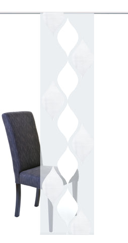 Schiebevorhang Effekt Voile Applikationen wollweiß BxH 60x245cm