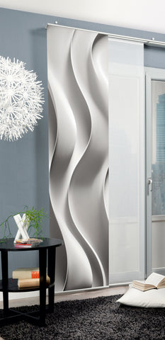 Flächenvorhang Jair grau BxH 60x245cm