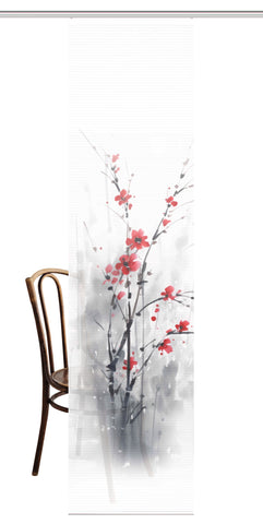 Flächenvorhang Home in Green Belmira rot BxH 60x245cm