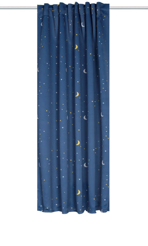 Verdunkelungsschal Blackout "Sterne" dunkelblau BxH 140x175cm