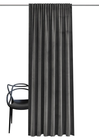 Thermoschal "Tarek" Samt anthrazit BXH 135x245cm