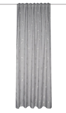Fertigschal "Foglio" Leinenoptik grau BxH 140x245cm