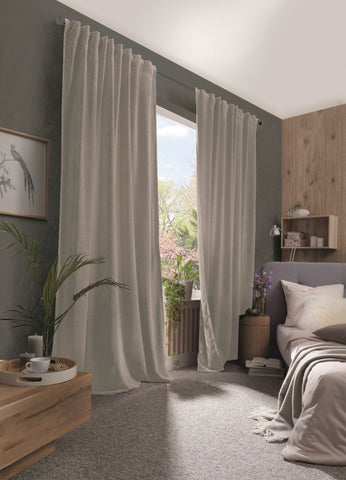 Fertigschal "Wolly" Chenille taupe BxH 135x245cm