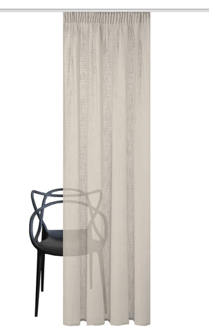 Fertigschal "Softy" Leinen taupe BxH 140x160/225/245cm