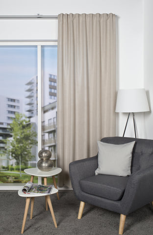 Fertigschal "Oxford" Leinenoptik natur BxH 135x225/245cm