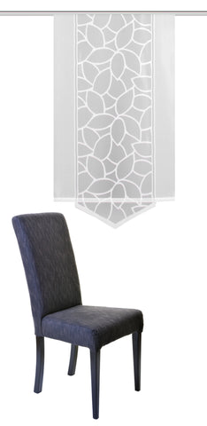 Schiebevorhang Jacquard Blätter weiß BxH 57x125/145/160cm