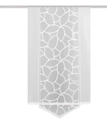 Schiebevorhang Jacquard Blätter weiß BxH 57x125/145/160cm