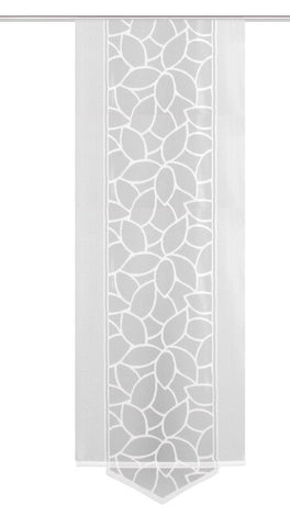 Schiebevorhang Jacquard Blätter weiß BxH 57x125/145/160cm