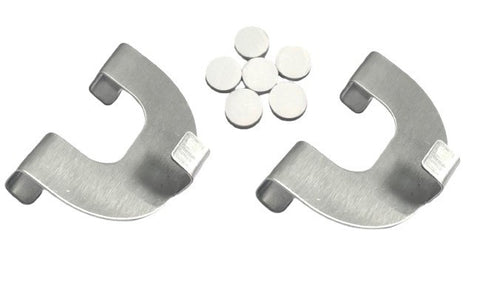 Easyfix Haken für Ösenrollos aluminium extra schmal rund (2er Pack)