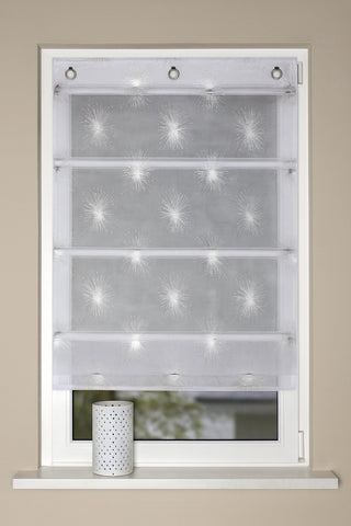 Magnetrollo Glitzer silber weiß inkl. Haken BxH 45/60/80/100x130cm