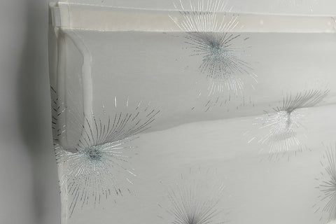 Magnetrollo Glitzer silber weiß inkl. Haken BxH 45/60/80/100x130cm