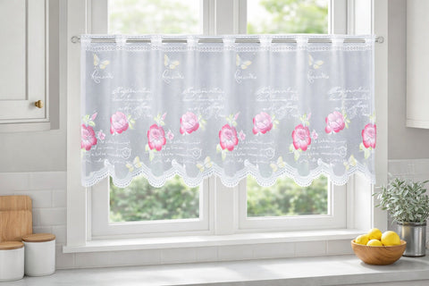 Scheibengardine Romantik Jacquard HxB 45x140cm