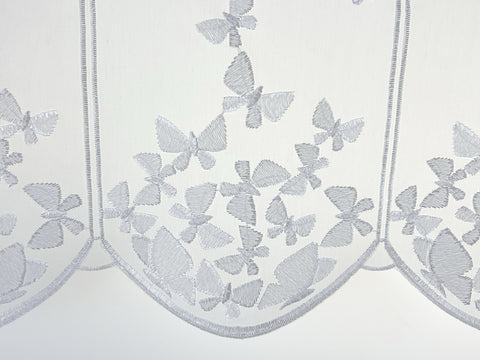 Scheibengardine Schmetterling bestickt Höhe 45cm versch. Breiten
