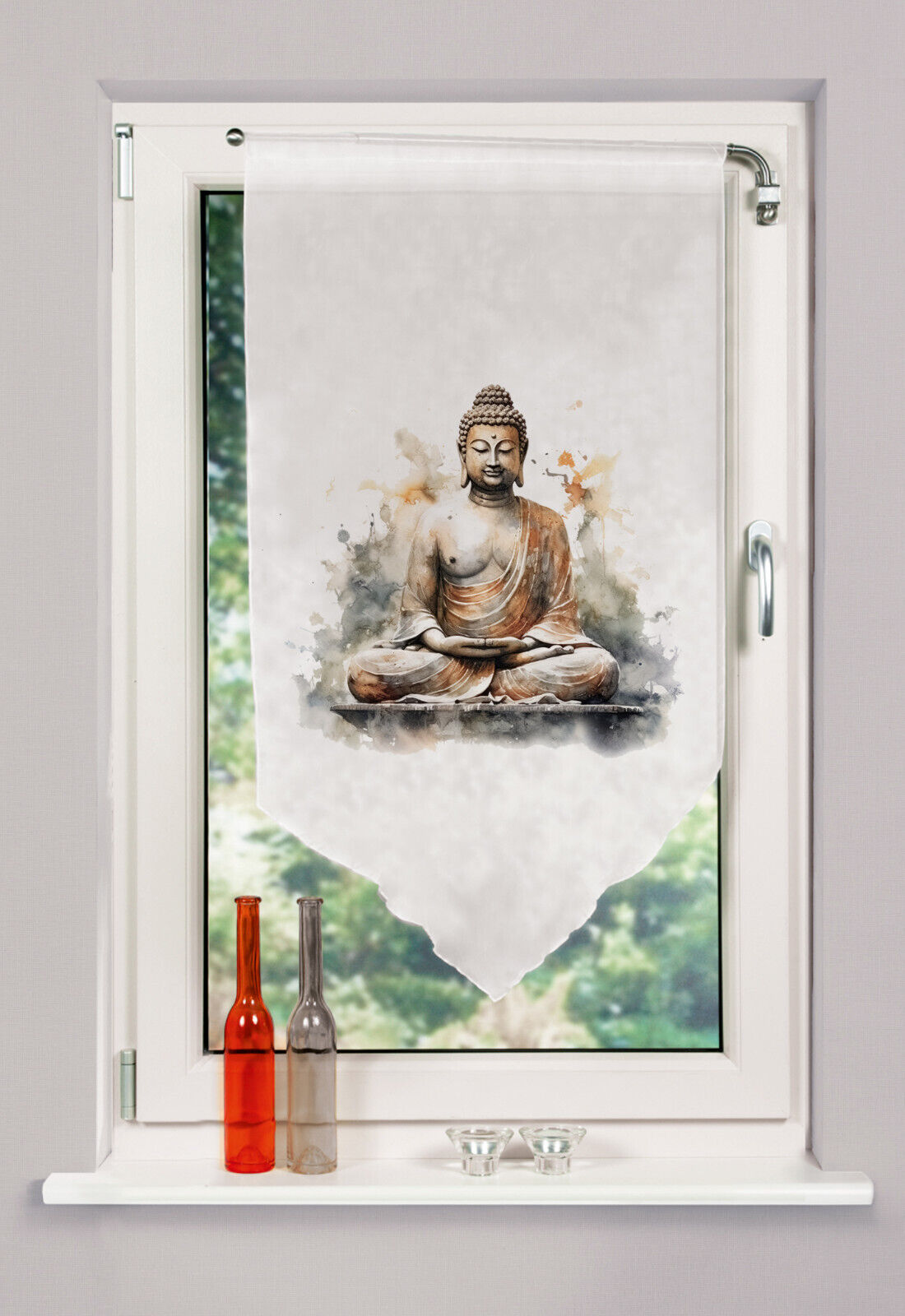 Fensterbehang Buddha natur BxH 40x80 o. 60/90x100cm