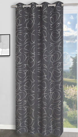 Ösenschal "Turin" grau BxH 135x235cm