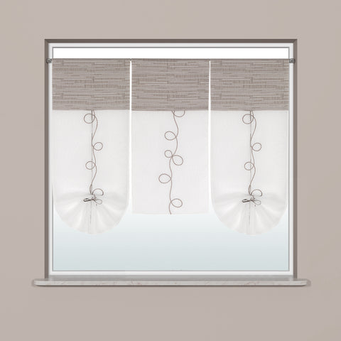 Design Mini Flächenvorhang Set 2231 Scheibengardine