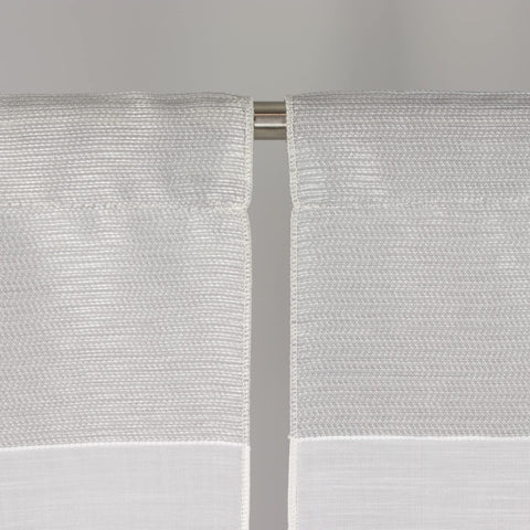 Design Mini Flächenvorhang Set anthrazit grau Scheibengardine 2280