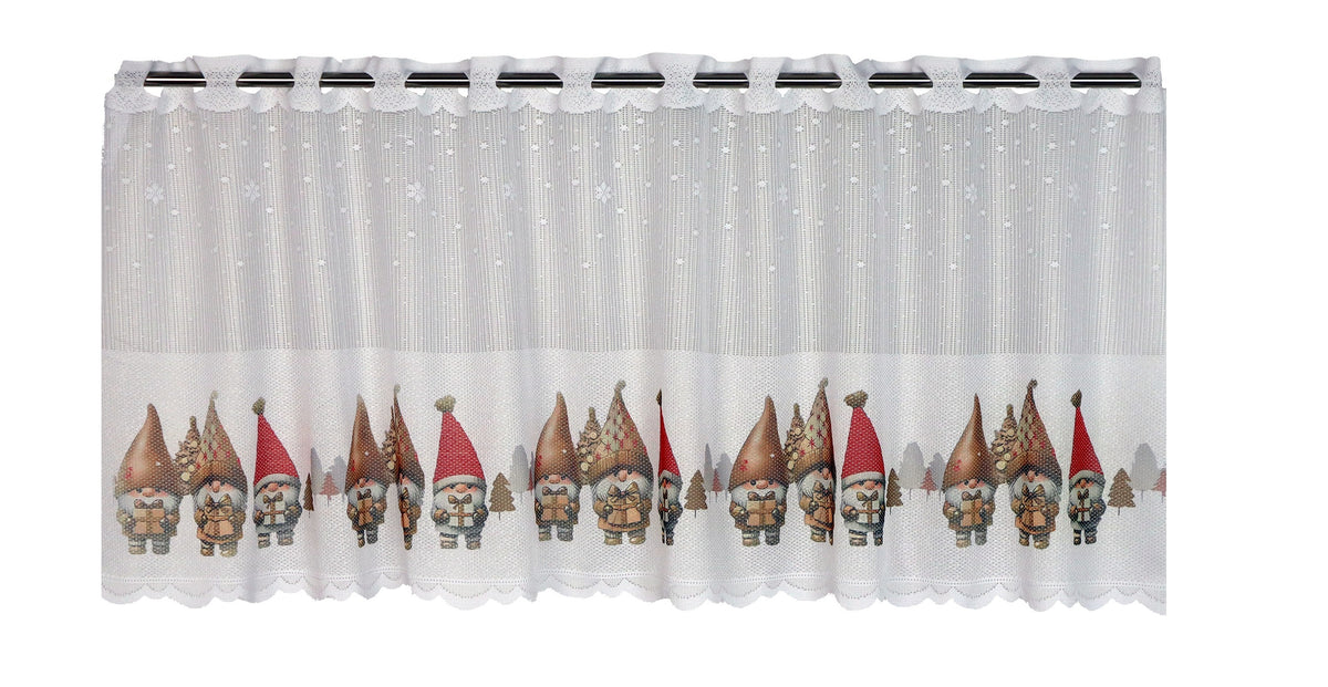 Scheibengardine Wichtel Weihnachten HxB 50x140cm 2373