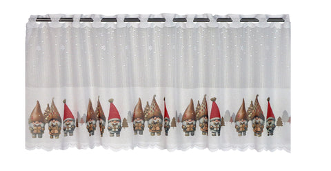 Scheibengardine Wichtel Weihnachten HxB 50x140cm 2373