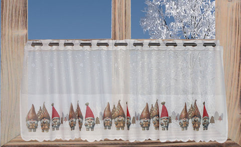 Scheibengardine Wichtel Weihnachten HxB 50x140cm 2373
