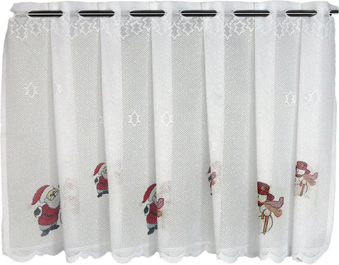 Scheibengardine Weihnachtsmann Schneemann HxB 50x135cm 2374