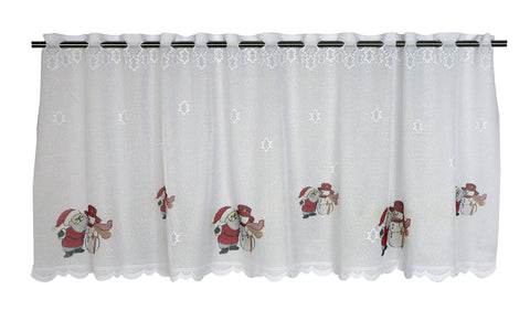Scheibengardine Weihnachtsmann Schneemann HxB 50x135cm 2374