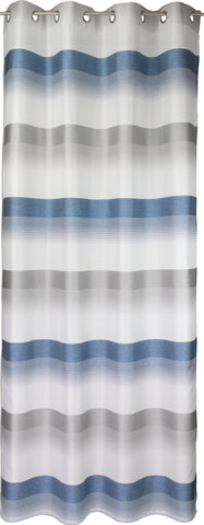 Ösenschal Deko Querstreifen blau grau 140x245cm 2421