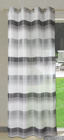 Ösenschal Deko Querstreifen anthrazit grau 140x245cm 2421