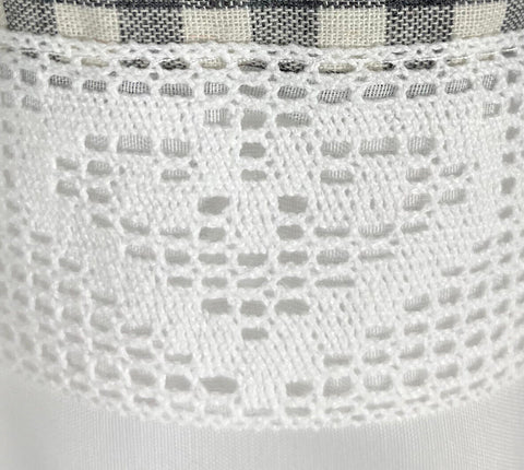 Design Scheibengardine anthrazit grau 45x135cm