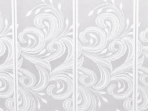 nach Maß Scheibengardine Jacquard weiß Ornament Höhe 80/100/120cm 7046