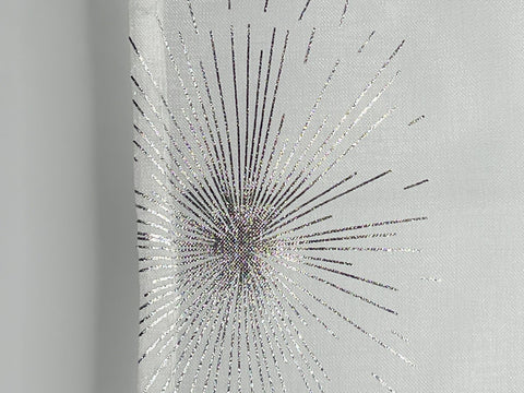 Magnetrollo Glitzer silber weiß inkl. Haken BxH 45/60/80/100x130cm