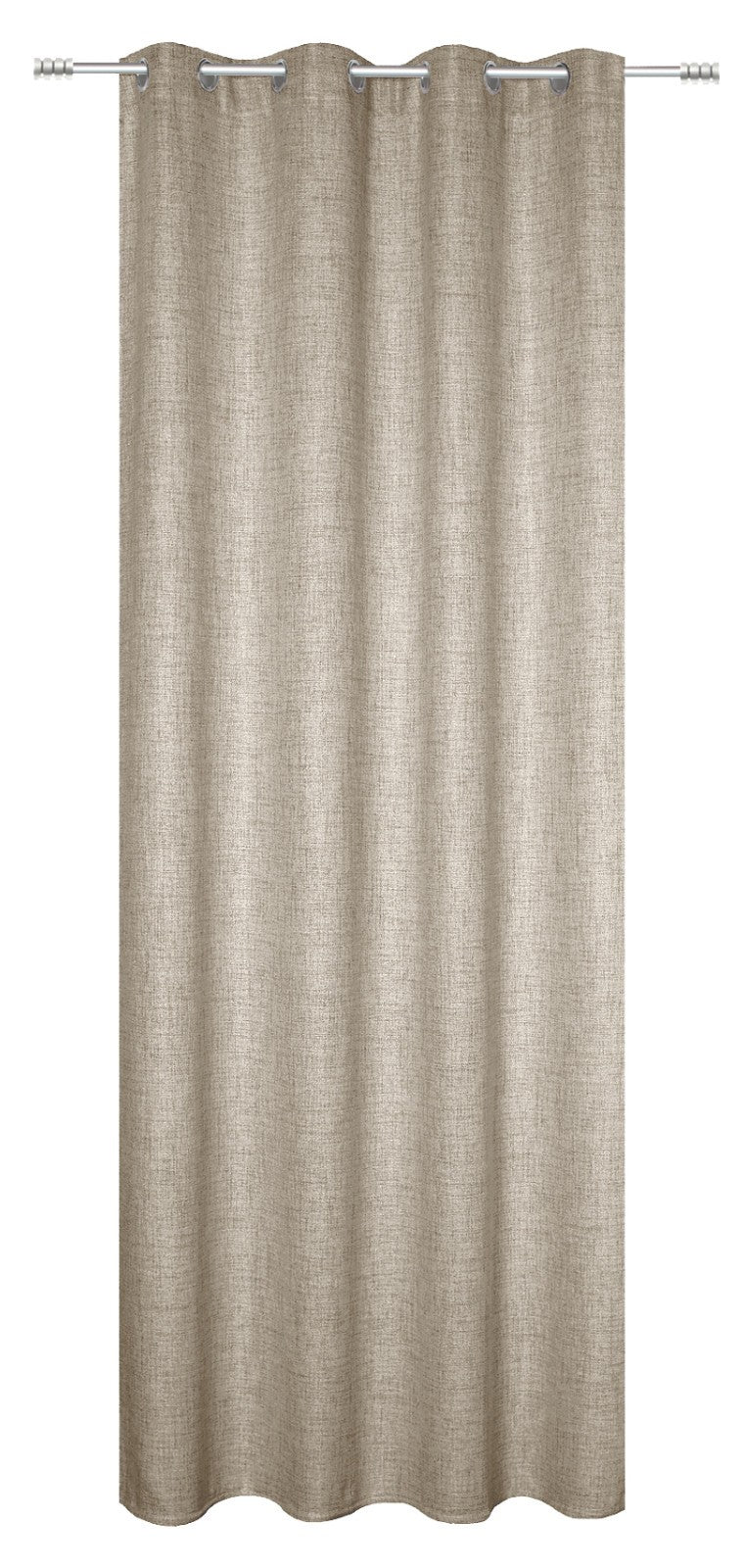 Ösenschal Leinen taupe BxH 140x245cm Vorhang Gardine blickdicht rustikal