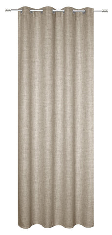 Ösenschal Leinen taupe BxH 140x245cm Vorhang Gardine blickdicht rustikal