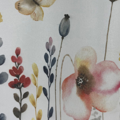 Scheibengardine Schlaufen Panneaux HxB 50x140 cm Blumenwiese 4072